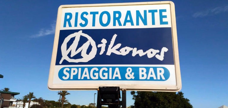 Nuova Insegna del Ristorante MIKONOS a Santa Marinella